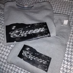 Grey customized sweatsuit